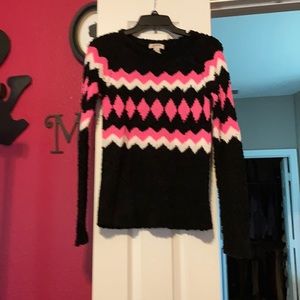 Black and pink sweater